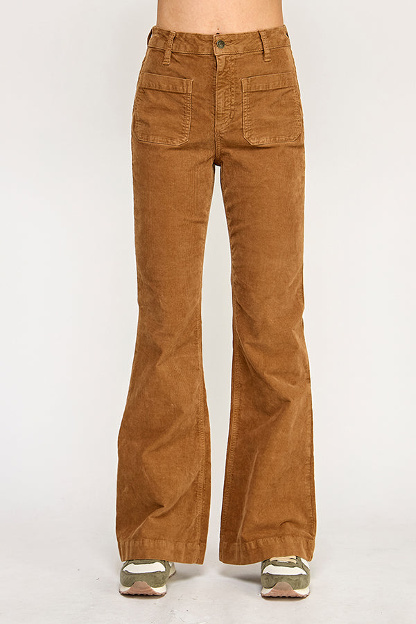 HIGH RISE FLARE JEANS IN CAMEL (P-SP-P105CM)