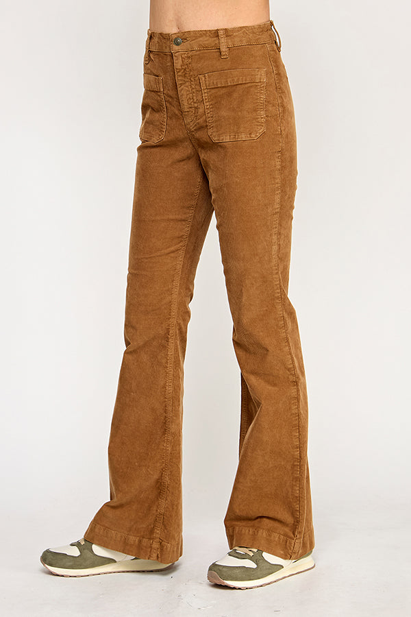 HIGH RISE FLARE JEANS IN CAMEL (P-SP-P105CM)