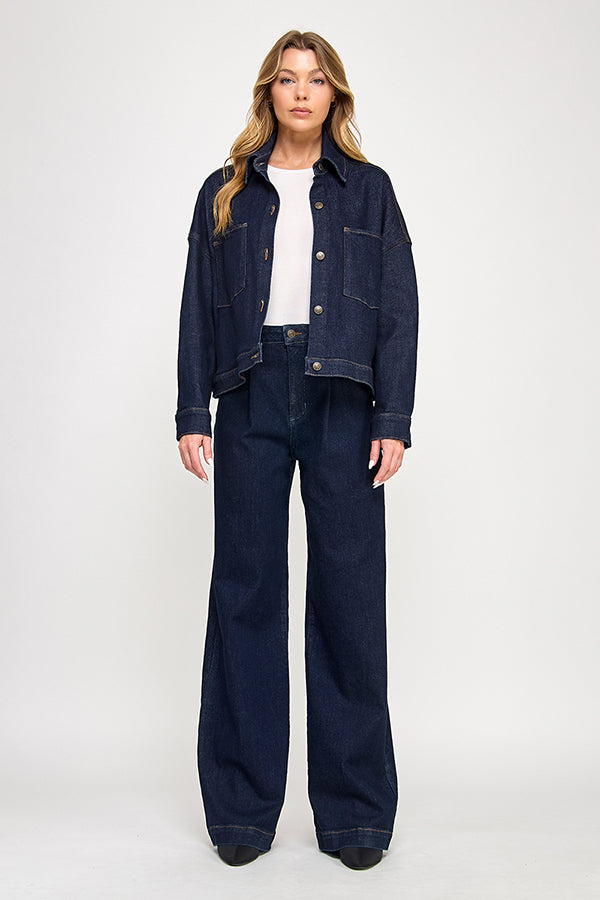 HIGH RISE WIDE LEG JEANS (P-SP-P118)