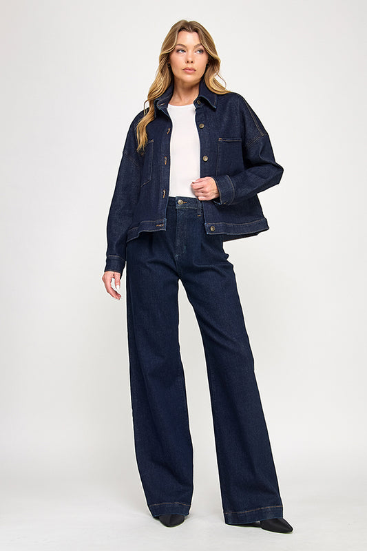 HIGH RISE WIDE LEG JEANS (P-SP-P118)