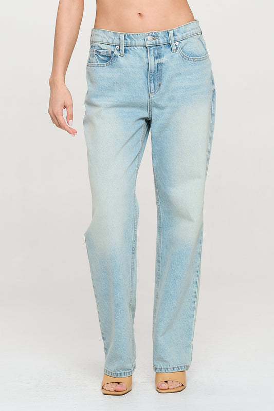 ★NEW★ MID RISE STRAIGHT JEANS IN LIGHT VINTAGE